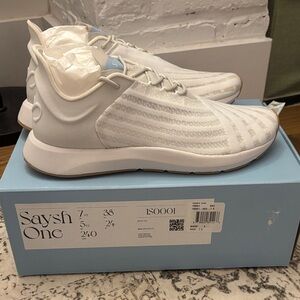 Saysh Women's White Athletic Shoes